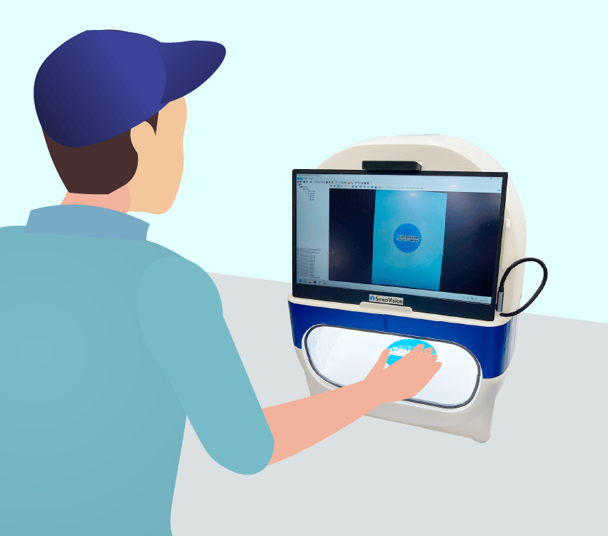 卓上品質検査装置 S-Comet 検査の様子